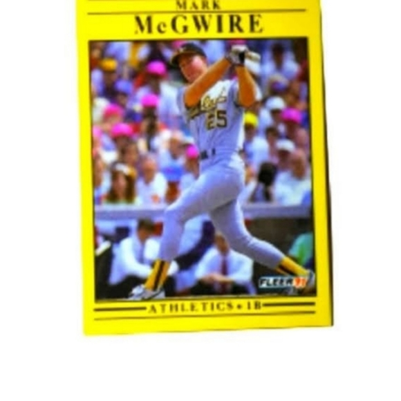 1991 Fleer Mark McGwire MLB Trading Card #17 Error Card - Picture 1 of 3